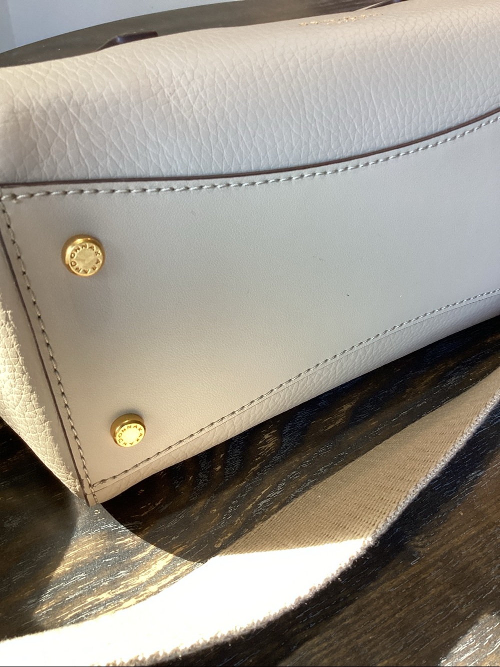 Donna Karan Chantilly Leather Mini Satchel Bag with Chain Charms - Picture 7 of 13